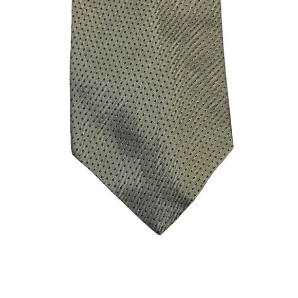 Banana Republic Mens Silk Tie Beige Black Polka Dot Design Made In Italy 3.75" w - Picture 6 of 7